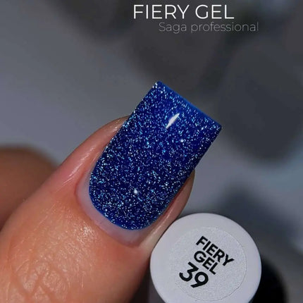 Esmalte en gel Saga Fiery №39 Azul profundo 9ml