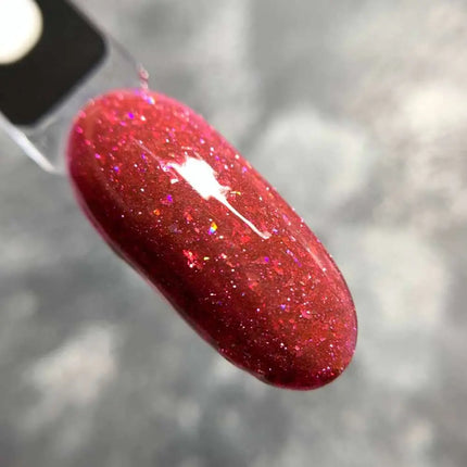 Esmalte en gel Saga Fiery №42 Frambuesa French con foil 9ml