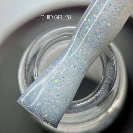 Saga Gel Líquido №29 Milky gris con destellos 15ml