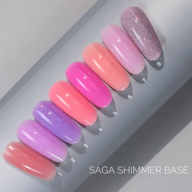 Saga Shimmer Base №04 Rose pink with bronze shimmer 15ml