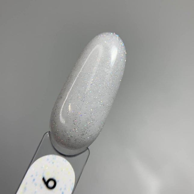 Saga Shimmer Base №09 Milky gray with holographic shimmer 15ml
