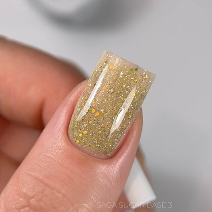 Saga Sugar Capa de base №3 Brass con brillo de color 10ml