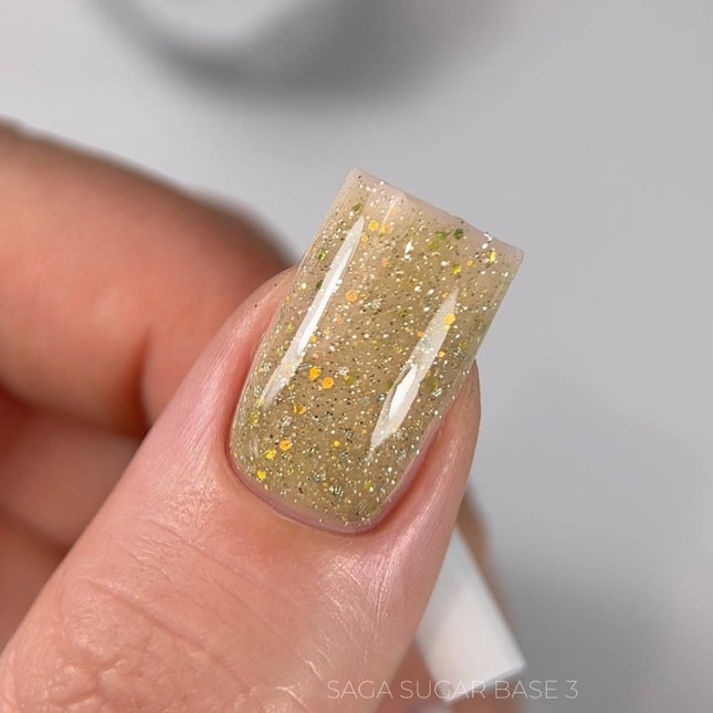 Saga Sugar Capa de base №3 Brass con brillo de color 10ml