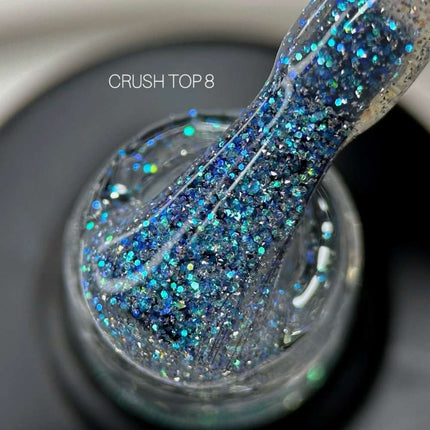 Saga Top Crush №08 with aqua chameleon sparkles 9ml