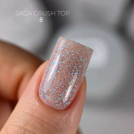 Saga Top Crush №08 with aqua chameleon sparkles 9ml