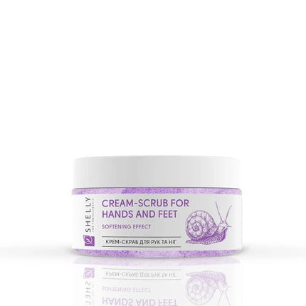 Exfoliante cremoso para manos y pies con alantoína, extracto de caracol y manteca de karité Shelly 350 g