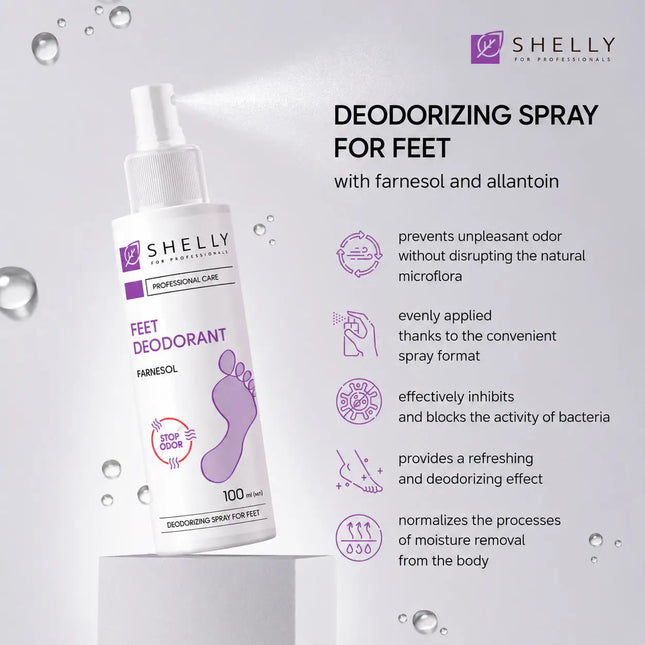 Feet Deodorant Farnesol Stop Odor Shelly 100 ml