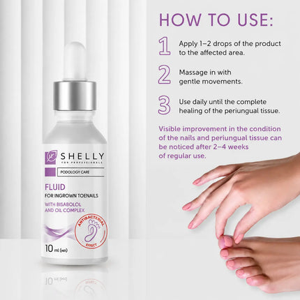 Fluido para uñas encarnadas con efecto antibacteriano Shelly 10 ml