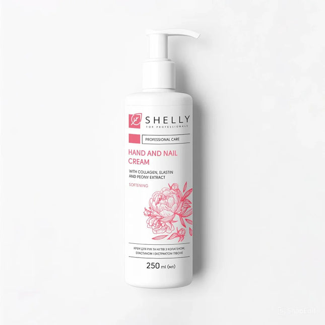 Hand And Nail Cream With Collagen, Elastin And  Peony Extract Shelly 250 ml