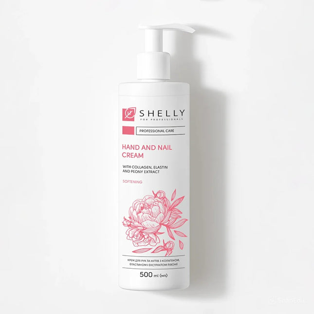 Hand And Nail Cream With Collagen, Elastin And  Peony Extract Shelly 500 ml