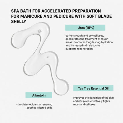 Spa-bath For Faster Preparation For Manicure And Pedicure Soft Blade Shelly 500 ml