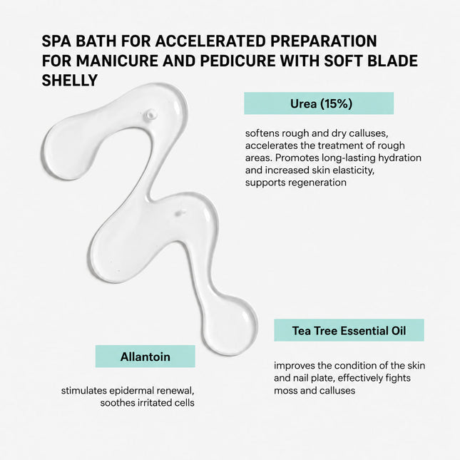 Spa-bath For Faster Preparation For Manicure And Pedicure Soft Blade Shelly 500 ml