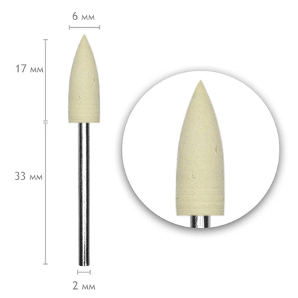 Silicon Drill Bit Polisher 213 6*17mm White 600 grit - Silicone drill bit polishers