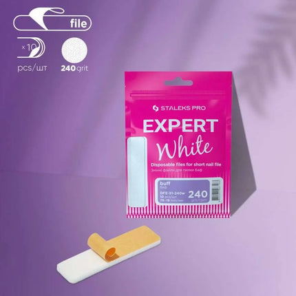 Limas de esmeril desechables para lima de uñas corta Staleks EXPERT 51 grano 240 10 piezas