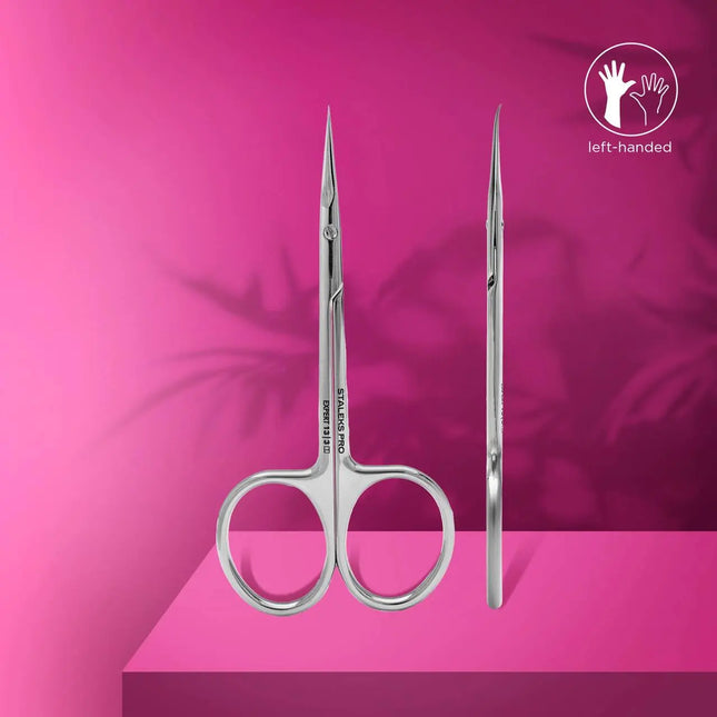 Staleks Cuticle Scissors with Hook for Left Hand Expert 13 Type 3