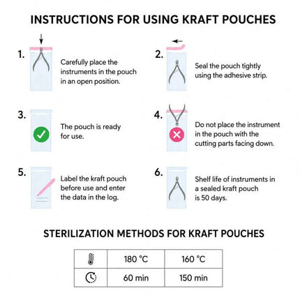Sterilization Pouches MicroSTOP 100x200mm (white) 100pcs
