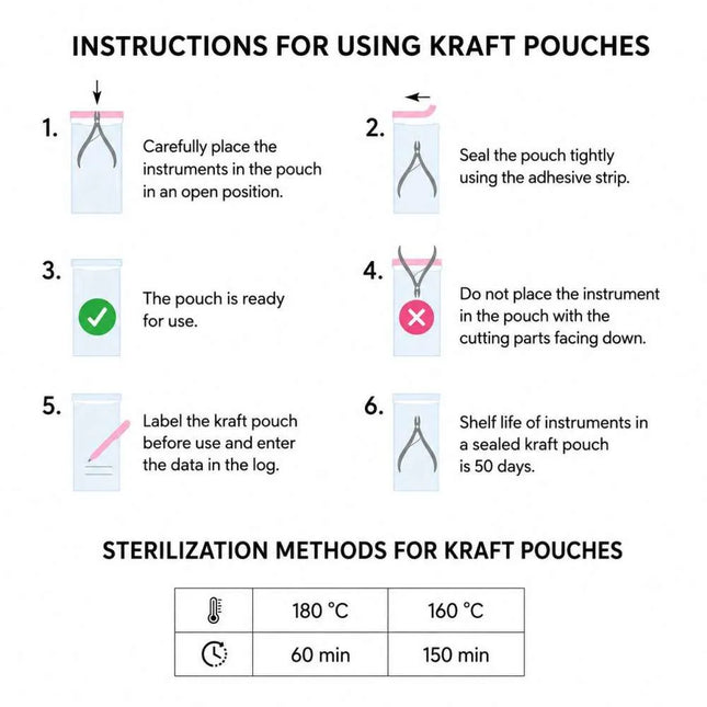 Sterilization Pouches MicroSTOP 60x100mm (white) 100pcs